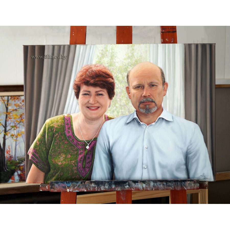 Семейный портрет маслом на заказ